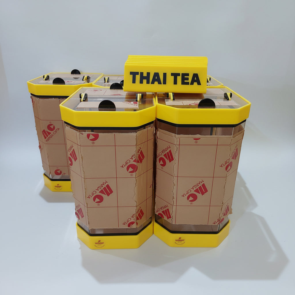 Tempat Minuman Es Acrylic SegiEnam 25X30 Tinggi 45 cm 25 30 Liter