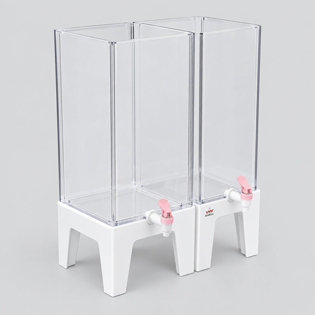 Dispenser Acrylic Minuman Es Buah 21x21 tinggi 50 cm