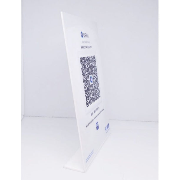 Code QR Stand Acrylic Display A4 UV Print SignBoard