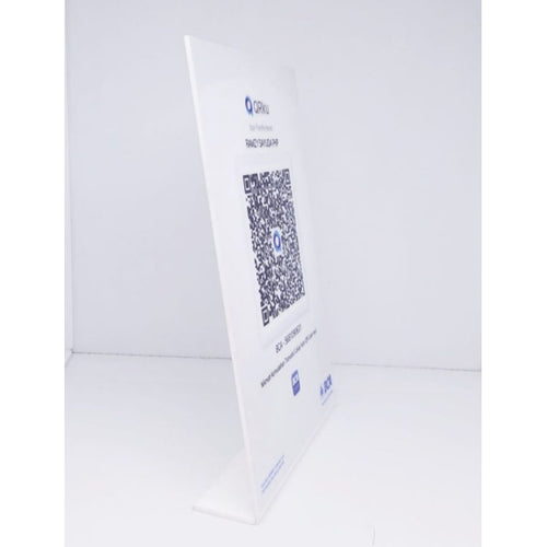 Code QR Stand Acrylic Display A4 UV Print SignBoard