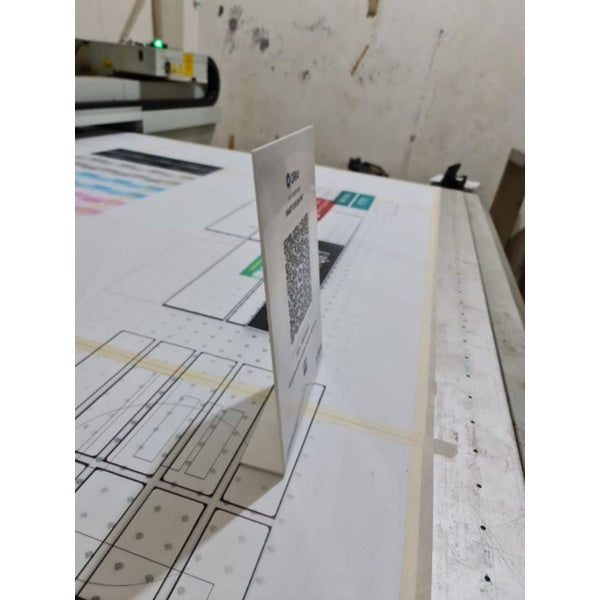 Code QR Stand Acrylic Display A4 UV Print SignBoard