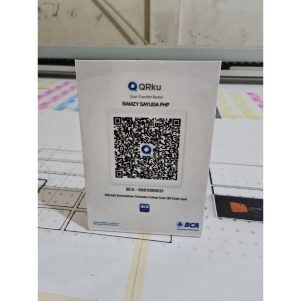 Code QR Stand Acrylic Display A4 UV Print SignBoard