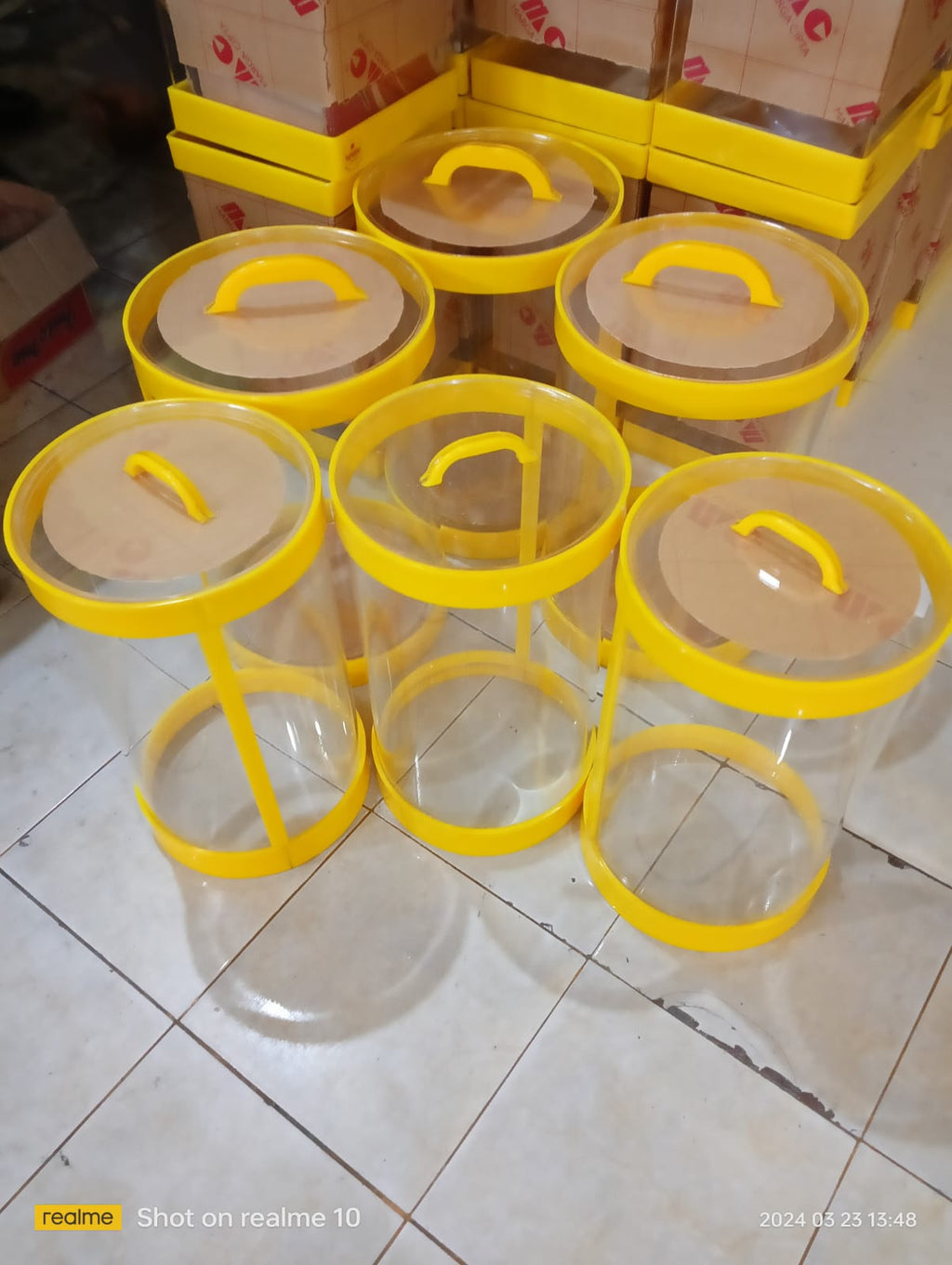 Tabung Es Buah Akrilik 15 Liter Tempat Minuman Es D22 T45 cm