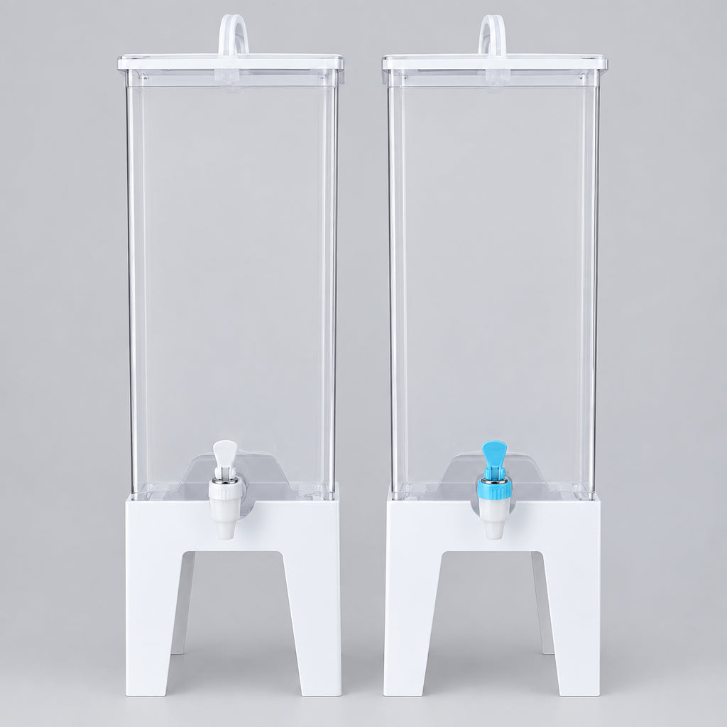 Dispenser Acrylic Minuman Es Buah 21x21 tinggi 50 cm
