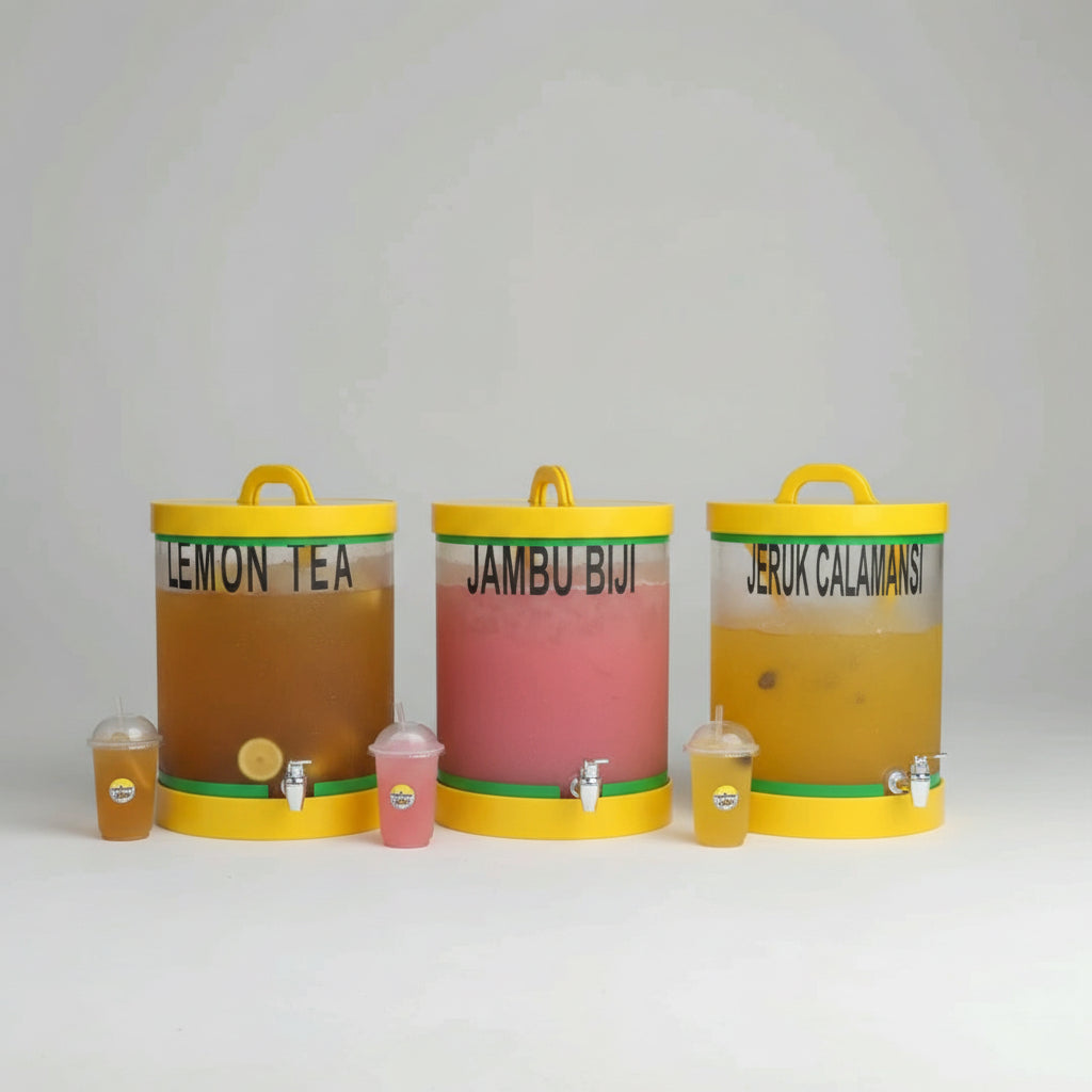 Tabung minuman es buah D30 Tinggi 40 Cm Aquarium 25 Liter