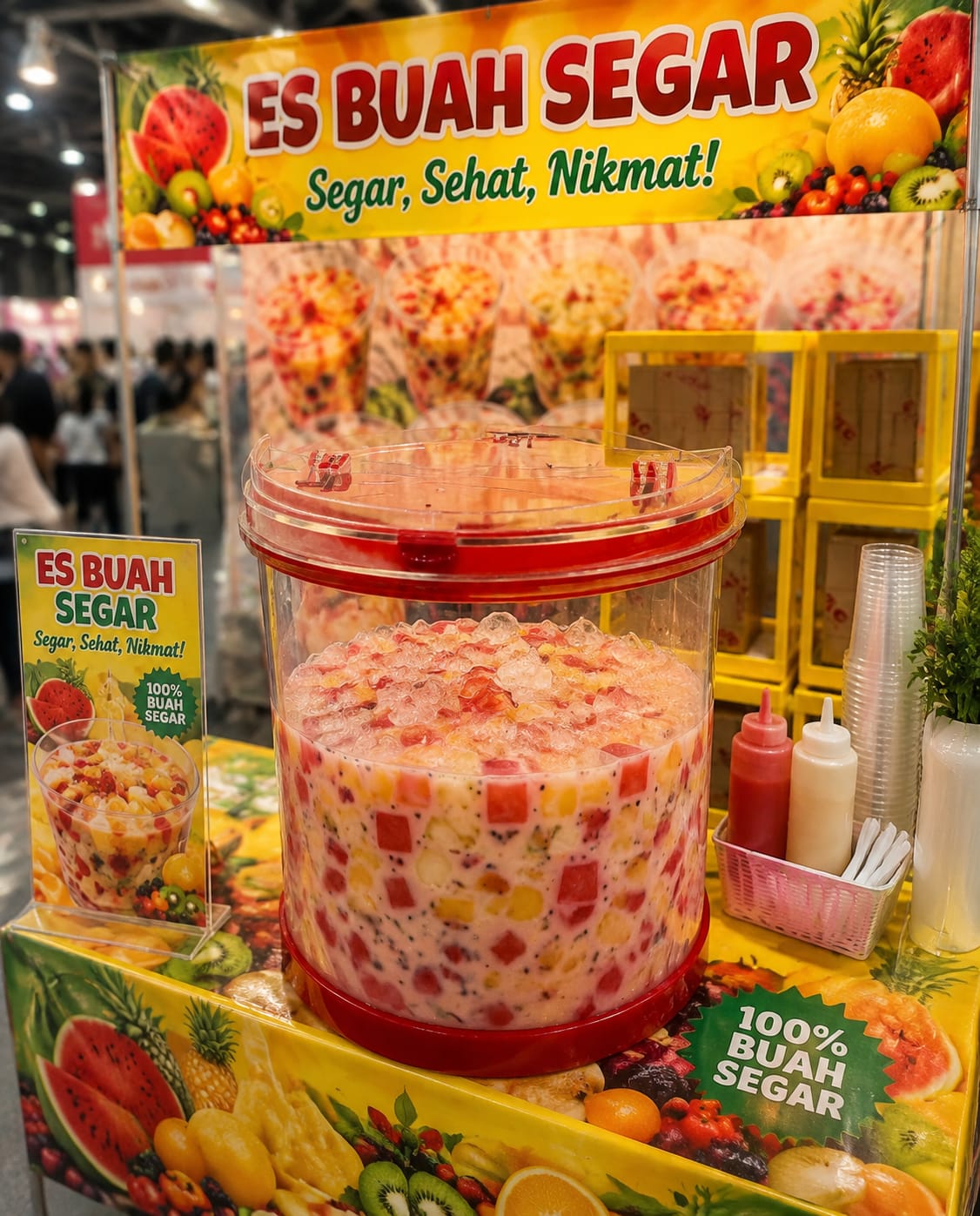 Tabung Acrylic Es Buah 35 Liter D35 T40 cm Tutup engsel