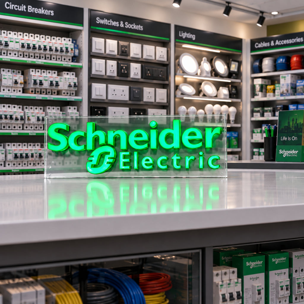Schneider Neon Box Huruf Timbul Acrylic 3D Premium
